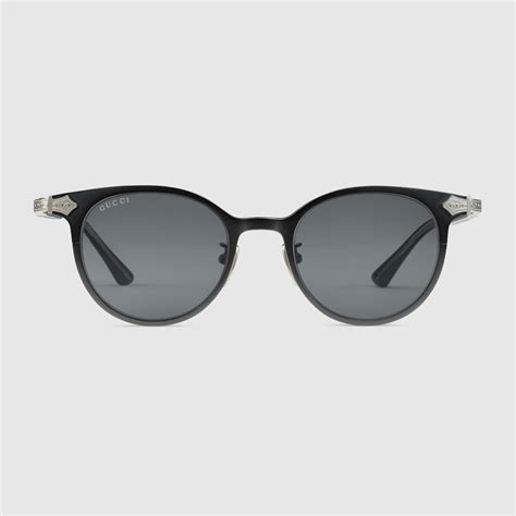 round-frame titanium sunglasses gucci|gucci round frame sunglasses roblox.